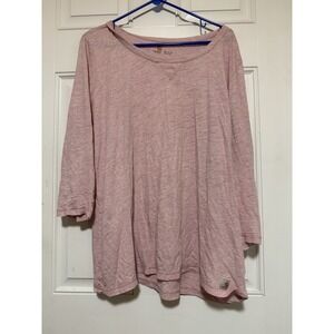 Women's Carhattt Quarter Sleeve Shirt Size Xl Peach